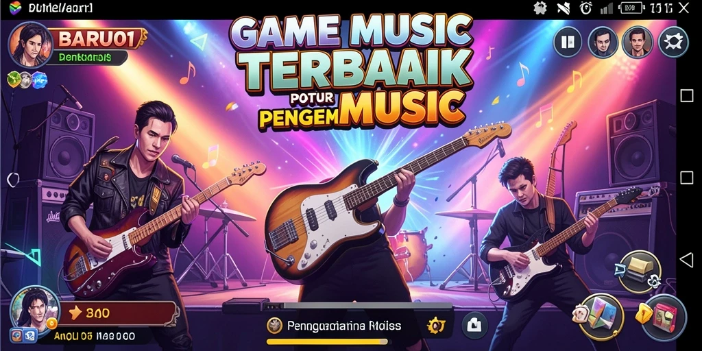 Tampilan gameplay yang dinamis dari BARU01 dengan pemain menari mengikuti irama.