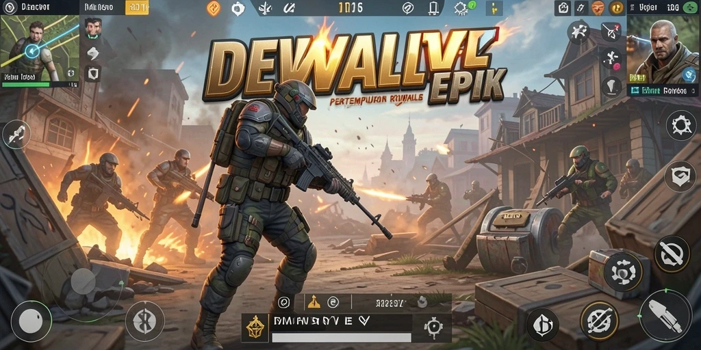 Tangkapan layar DEWALIVE menampilkan momen pertempuran menarik di medan perang.