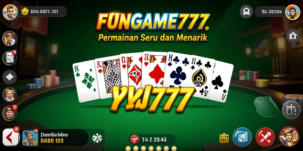 Tampilan gameplay seru FUNGame777 yang penuh aksi Domino.