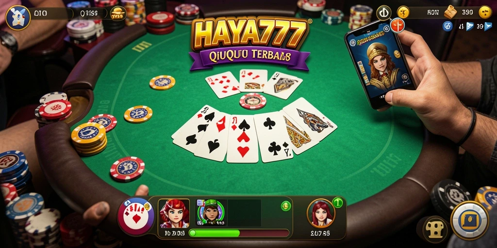 Gameplay menarik dalam HAYA777, menampilkan momen-momen seru permainan QiuQiu.