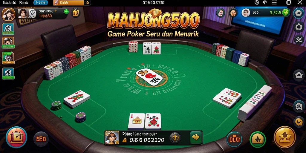 Screenshot gameplay Poker seru di MAHJONG500.