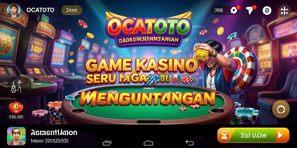 Screenshot gameplay OCATOTO menampilkan antarmuka Kasino yang menarik.