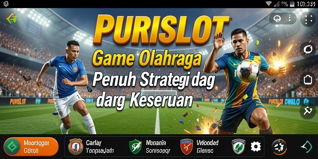 Tampilan menarik dari gameplay olahraga dalam PURISLOT.