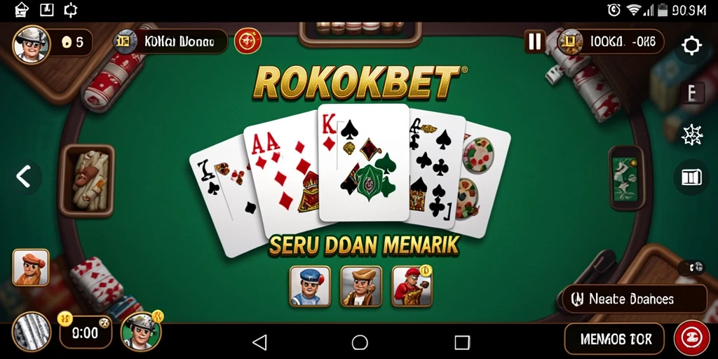 Gameplay seru ROKOKBET dengan berbagai mode domino.