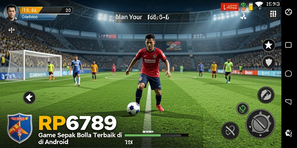 Tampilan menarik dari gameplay RP6789 dengan aksi sepak bola yang mendebarkan.